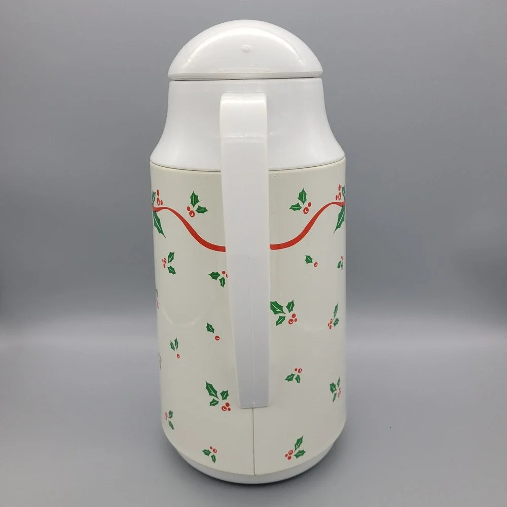 Vintage Corning Thermique 1 QT‎ Insulated Carafe Pitcher Christmas